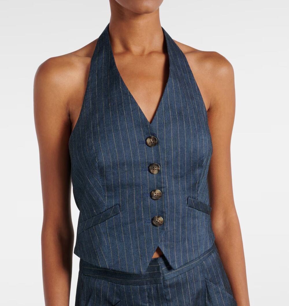 Veronica Beard Arabella Vest in Blue Dove 10